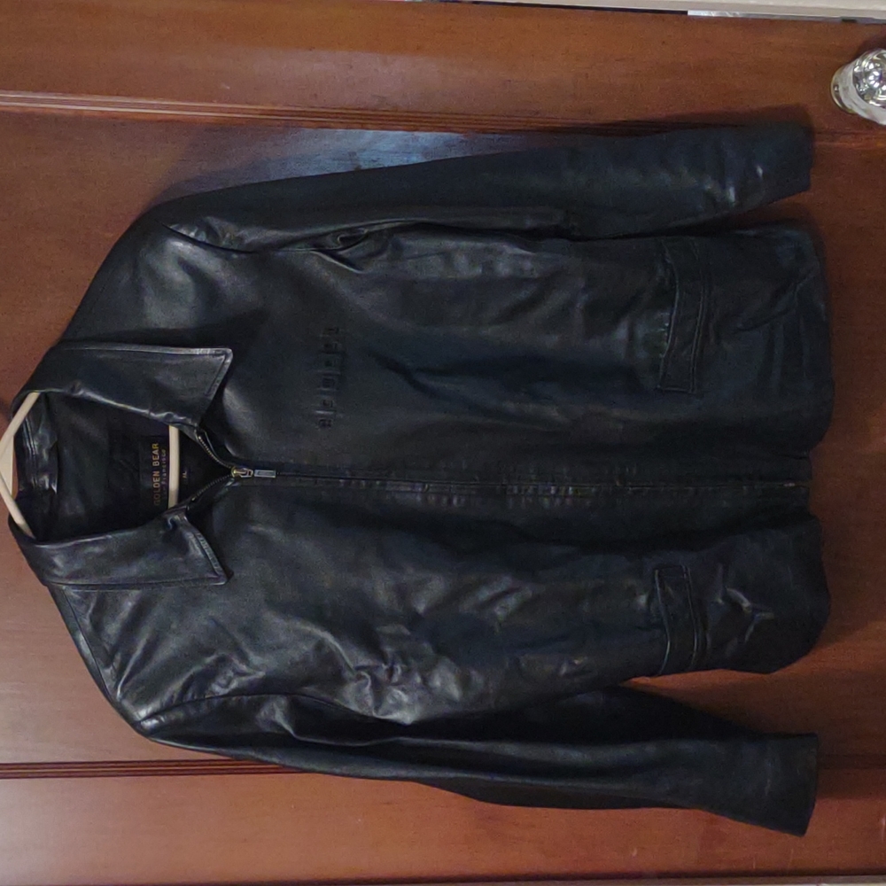 Golden Bear San Francisco leather jacket coat Newell coach lj1138 size XL 2006